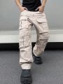 Manfinity EMRG Men'S Solid Color Cargo Jeans