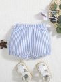 SHEIN Baby Boy Striped Print Shorts