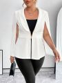 SHEIN Privé Plus Size Cloak Sleeve Suit