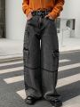 FRIFUL Flap Pockets Cargo Jeans
