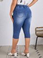 SHEIN LUNE Plus Size High Waisted Skinny Jeans