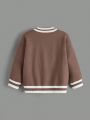 SHEIN Kids EVRYDAY Boys' Long Sleeve Crew Neck Sweater