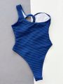 SHEIN Swim SXY Cut Out One Shoulder One Piece Swimsuit