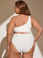 SHEIN Swim Basics Plus Size Hollow Out One-Piece Swimsuit