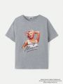 Marilyn Monroe X SHEIN Character And Letter Print T-Shirt