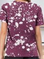 Plus Size Women'S Retro Sunflower Printed Short Sleeve T-Shirt With Round Neckline
