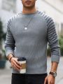 Men'S Color Block Striped Drop Shoulder Sweater