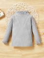 Baby Girls' Solid Color Ribbed Knit Sweater