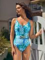 SHEIN Leisure All Over Printed One-piece Swimsuit