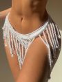 SHEIN Swim SXY 1pc Pearl Decor Cover Up (Random Jewelry, No Washing Label)