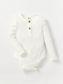 Cozy Cub Baby Boy Solid Color Long Sleeve Bodysuit 2pcs/Set