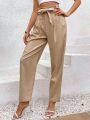 SHEIN Frenchy Loose Fit Paper Bag Waist Pants