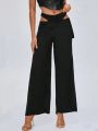 KADRDN Cut Out Waist Wide Leg Pants