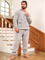 Men Dual Pocket Flannel PJ Set