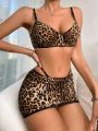 Wild Ladies' Leopard Print Sexy Lingerie Set