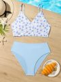 Teen Girls' Floral Printed Bikini Set