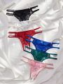 Classic Sexy 6pcs Women's Sexy Lace Crotchless Panties