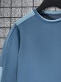 Teenage Boys' Round Neck Long Sleeve Colorblock Sweatshirt Sports Shirt