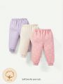 Cozy Cub Baby Girls' 3pcs Polka Dots Patterned Jogger Pants Set