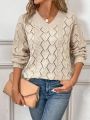 Women's Hollow Out Knitted Pullover Sweater