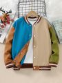 SHEIN Kids SPRTY Boys' (big Kid) Patchwork Jacket