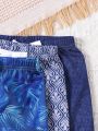 Baby Boy 3pcs Bow Decor Elastic Waist Shorts