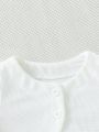 Baby Girl White Basic Long Sleeve Short Jacket