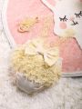 Baby Girl Bow Front Lace Bodysuit & Headband