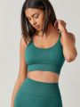 Light Support Rib-Knit Cami Sports Bra