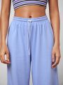 Forever 21 Women'S Casual Elastic Waist Straight Leg Sweatpants