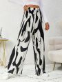 SHEIN Frenchy Random Pattern Cutout Long Pants