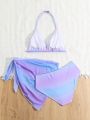 Tween Girl Gradient Swimsuit Set