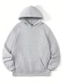 Men Solid Kangaroo Pocket Sports Hoodie