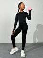 Seamless High Stretch Kids' Sport Yoga Outfit