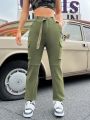 SHEIN Coolane Stretchy Skinny Cargo Pants With Pockets