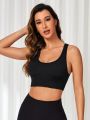 Yoga Trendy Women's Seamless Hollow Out Back Yoga Sports Bra