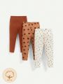 Cozy Cub Baby Girls' Polka Dot Print Thin Three-piece Set Including Skinny Pants