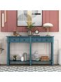 Console Table Sofa Table with Storage for Entryway with Drawers and Shelf