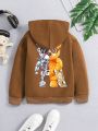 Little Boys' Bear Printed Hoodie