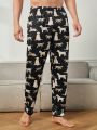 Men's Animal Print Lounge Pants, Home Wear Bottoms