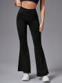 SHEIN Daily&Casual High Waisted Yoga Exercise Flared Pants