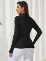 Women's Thumb Hole Slim Fit Sports Sweatshirt