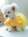 1pc Pet Clothes Dog & Cat Apparel Princess Wedding Dress Style Skirt For Autumn And Winter