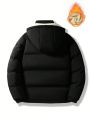 Men Teddy Lined Hooded Puffer Coat