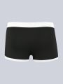 Men'S Contrast Color Letter Pattern Boxers Shorts