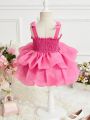 Baby Girls' Mesh Tulle Strappy Petal Dress