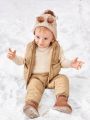 SHEIN Baby Boy Flap Pocket Vest Jacket & Pants