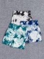 Women'S Tie-Dye Yoga Shorts