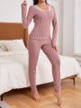 Women's Lace Patchwork Pajama Set