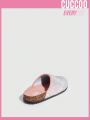 Cuccoo Everyday Collection Women Shoes Round Toe Outdoor Fashion Pink Flat Slippers